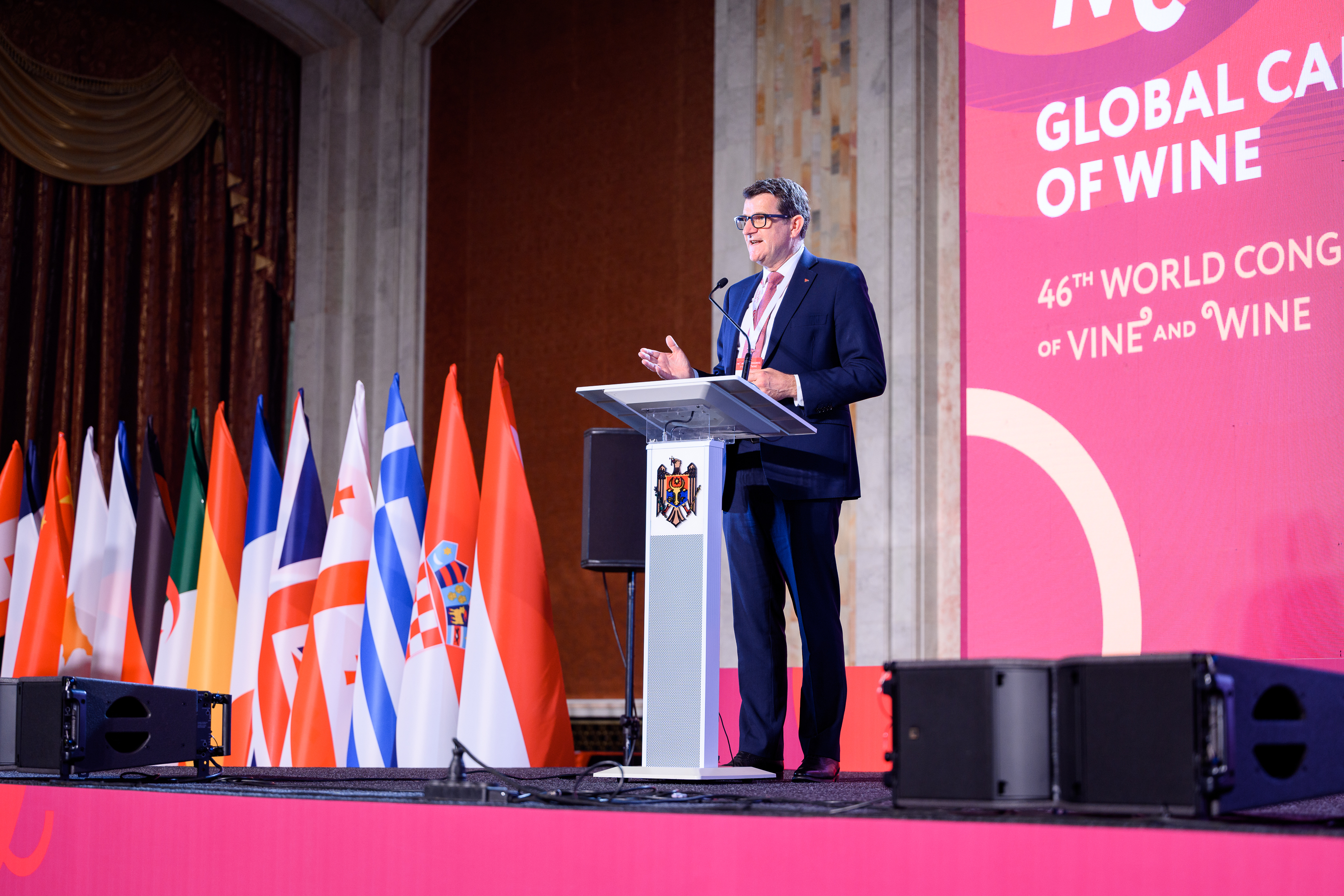 John Barker, OIV DG at the 46 World Congress of Vine and Wine opening ceremony